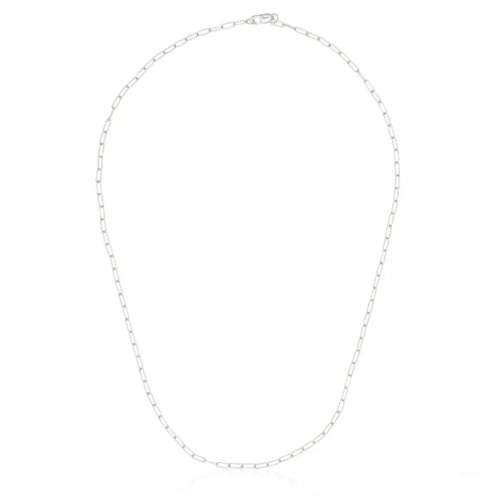 14 Karat White Gold Micro Itsy Paperclip Chain RACHEL LYNN CHICAGO Rings