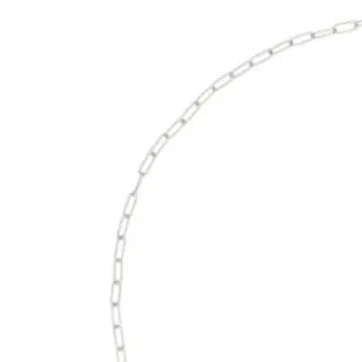 14 Karat White Gold Micro Itsy Paperclip Chain RACHEL LYNN CHICAGO Rings