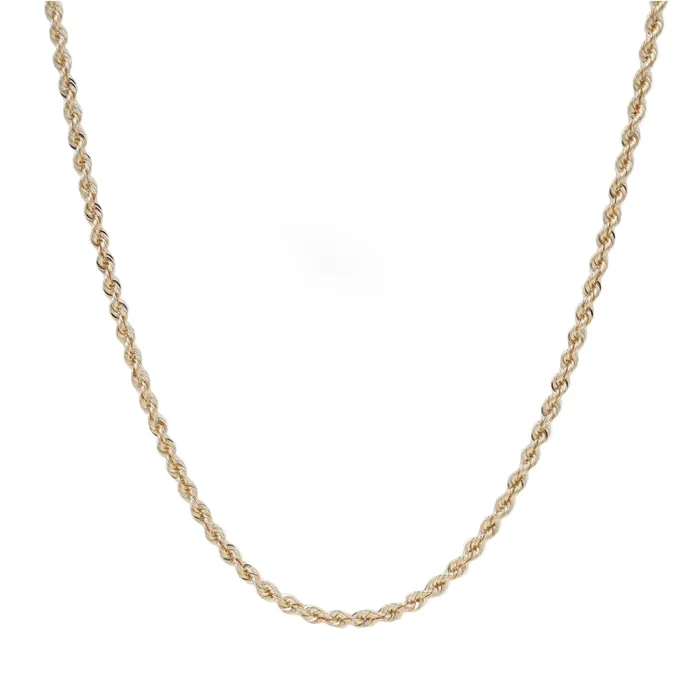 Cadenas de oro para hombre Oro 14k Torzal 2mm Gold Shield Necklaces