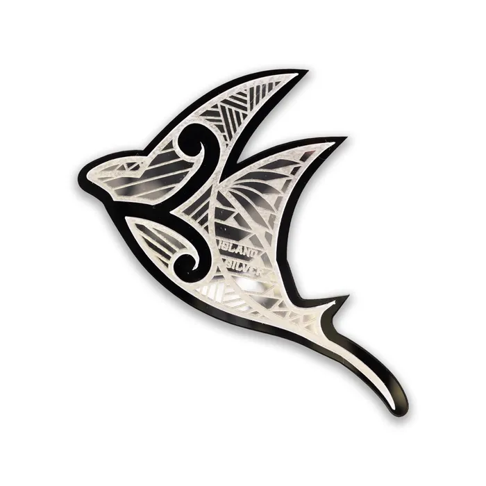 Car Decal Poly StngRay SlvBlk ISLANDSILVER Earrings
