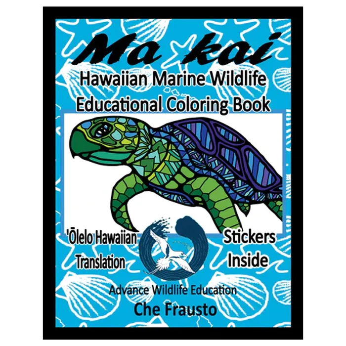 Earrings ADVANCEWILDLIFE Ma Kai Hawaiian Marine Wildlife Educational Coloring Book Earrings ADVANCEWILDLIFE Ma Kai Hawaiian Marine Wildlife Educational Coloring Book