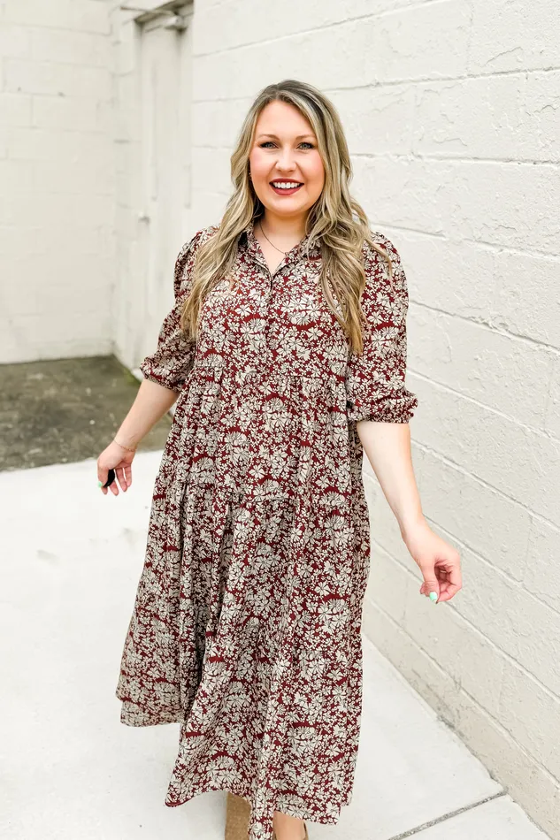 Earrings Whisked Away Tiered Midi Dress First Love