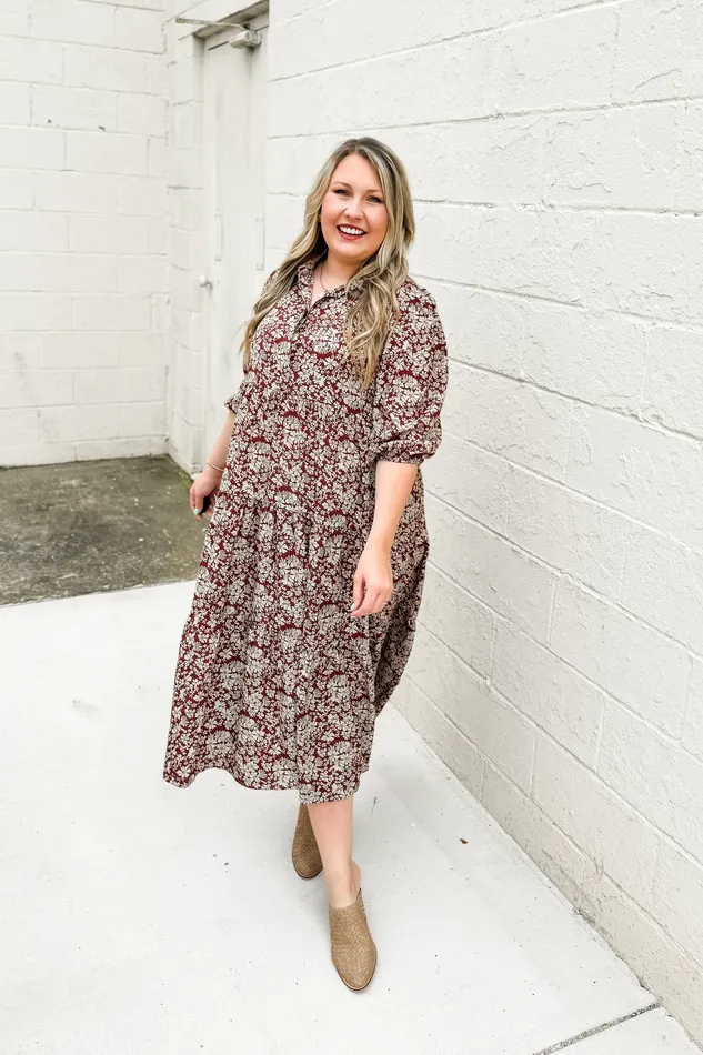 Earrings Whisked Away Tiered Midi Dress First Love