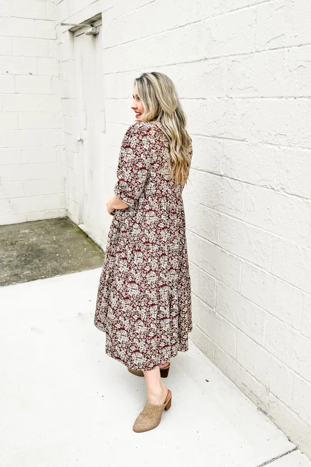 Earrings Whisked Away Tiered Midi Dress First Love