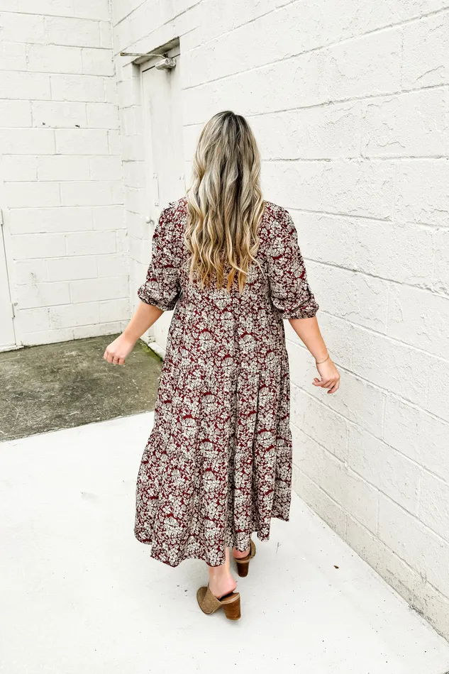 Earrings Whisked Away Tiered Midi Dress First Love