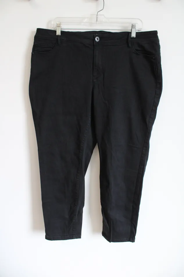 JJill Rings JJill Denim Authentic Fit Slim Ankle Black Jeans 18 Petite