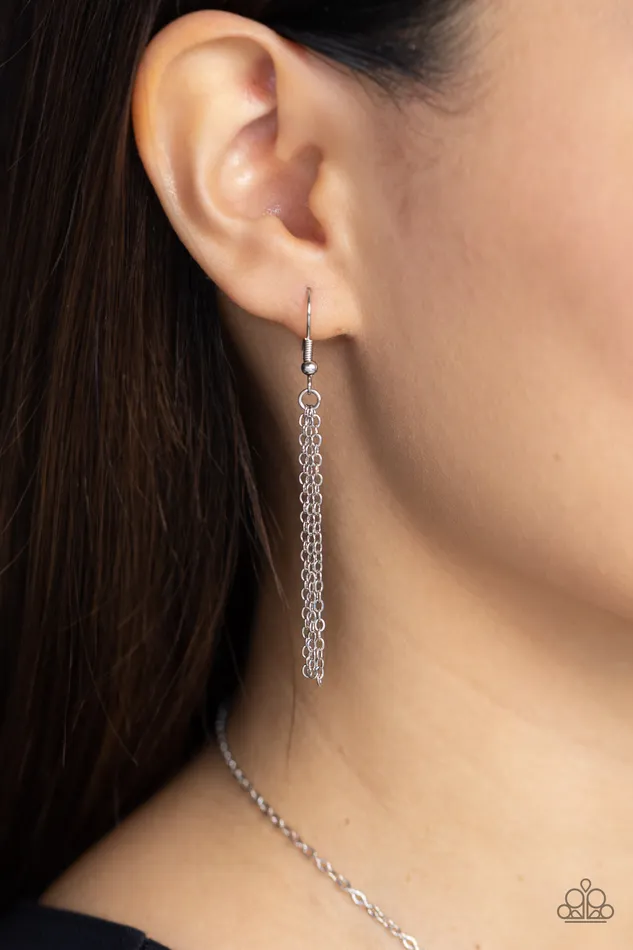 Leave Your Initials Silver C Paparazzi Accessories Earrings