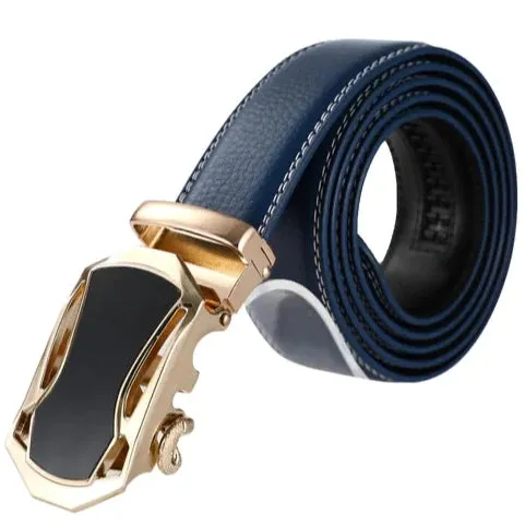 Mad Man Adjustable Vegan Leather Belt NavyNavy BRAYDENMADMEN Rings