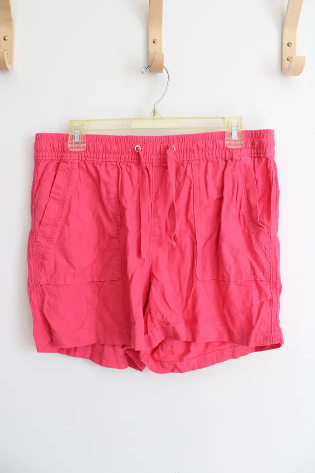 Nautica Earrings Nautica Hot Pink Linen Blend Shorts M