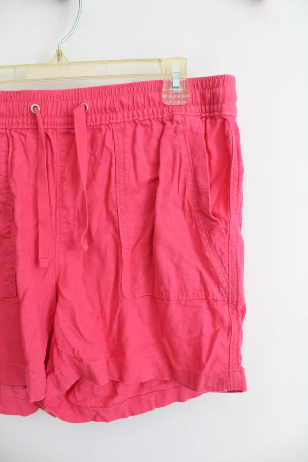 Nautica Earrings Nautica Hot Pink Linen Blend Shorts M