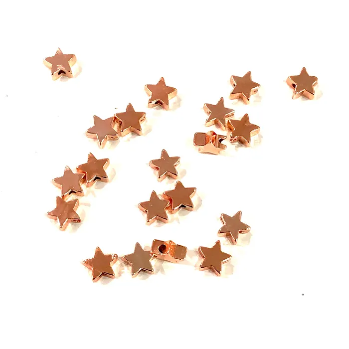 Peppy Beads Rose Gold Plated Star Spacer Charms 7mm Rose Gold Star Charms 100 pcs in a pack Earrings Peppy Beads Rose Gold Plated Star Spacer Charms 7mm Rose Gold Star Charms 100 pcs in a pack Earrings