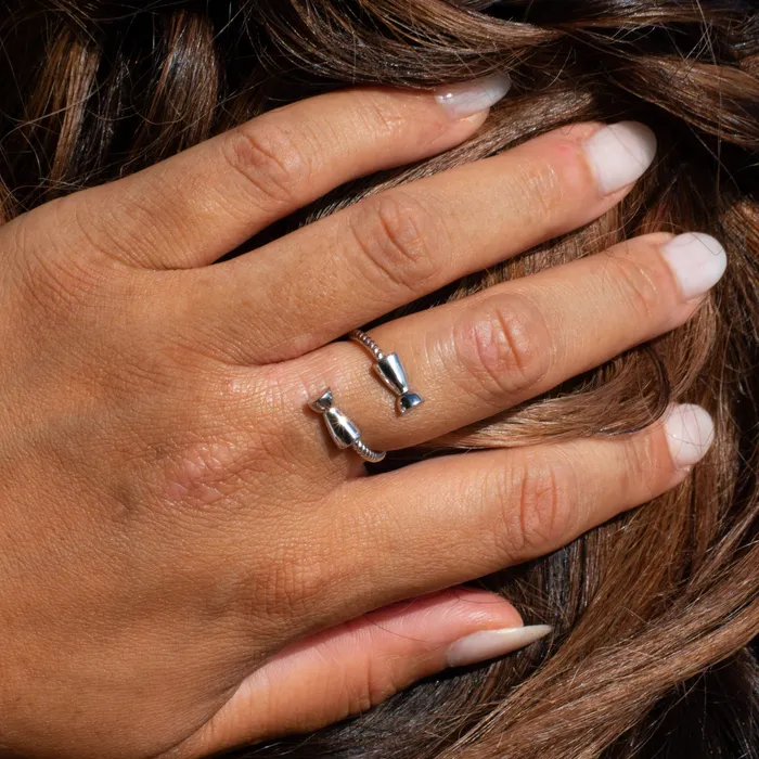 925 Sterling Silver Latte Stone Adjustable Ring rosamarianas Rings