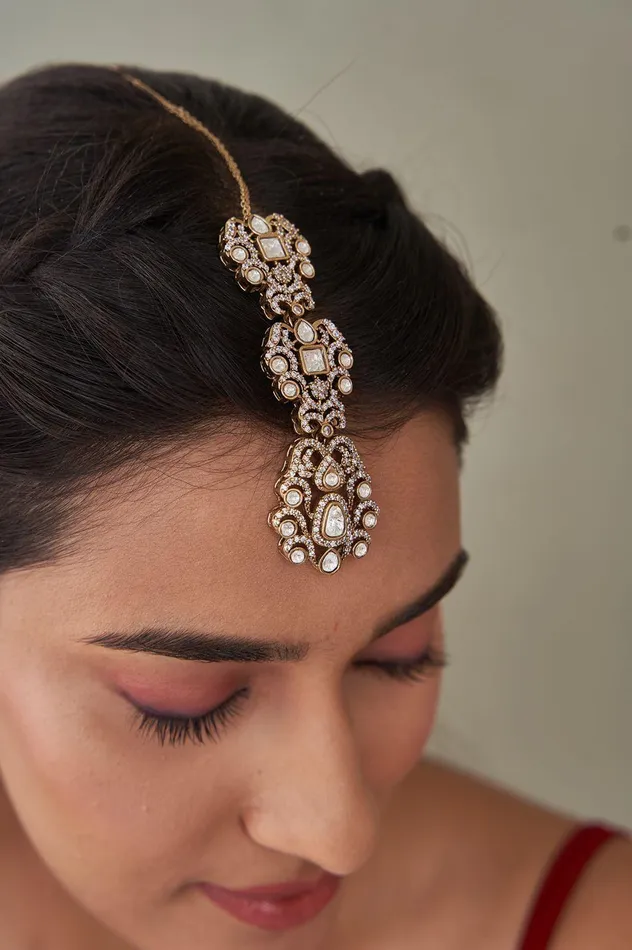 Attrangi Parineeti Polki Maangtika Earring Set Earrings