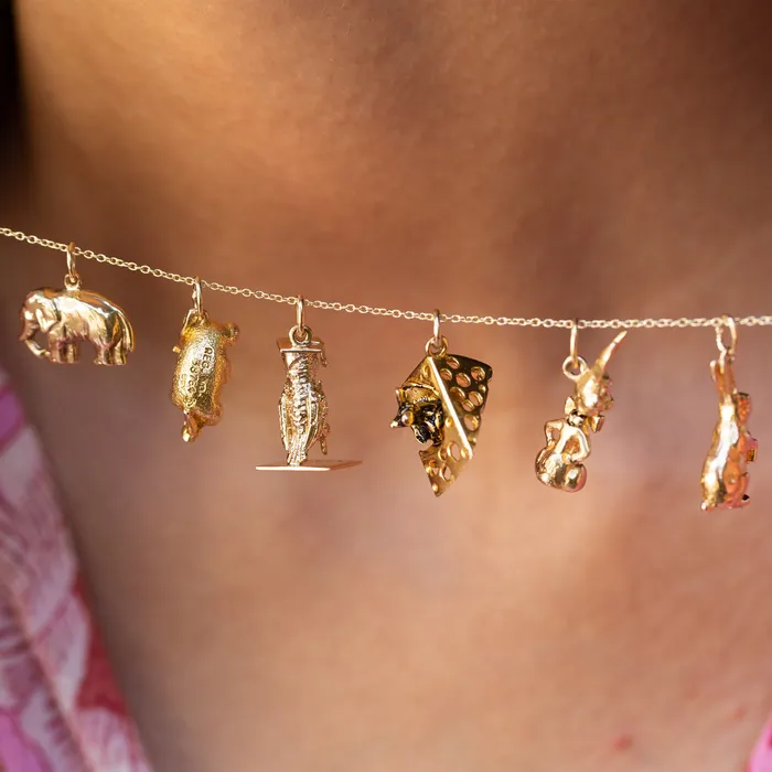 Earrings Vintage English Mouse and Cheese 9k Gold and Enamel Charm