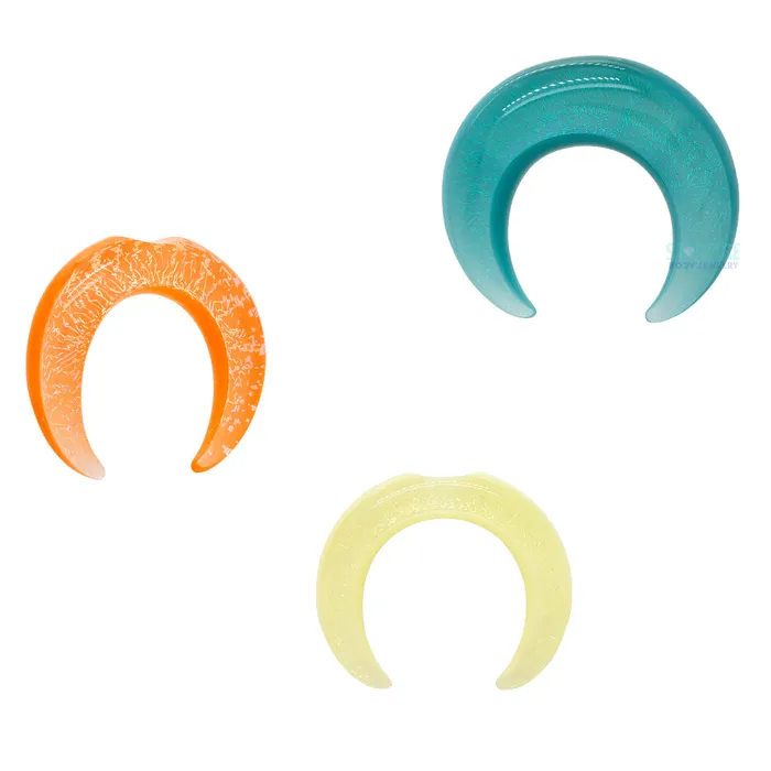 Gorilla Glass Mar Collection 2020 Dichroic Glass Septum Pincher Earrings
