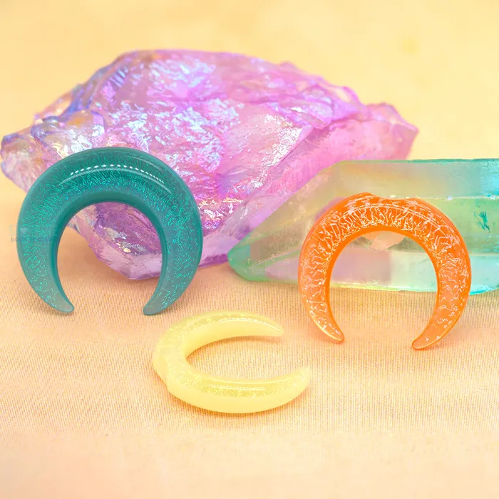 Gorilla Glass Mar Collection 2020 Dichroic Glass Septum Pincher Earrings