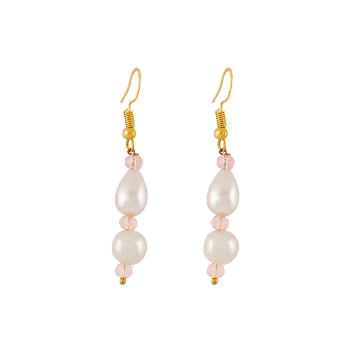 Teejh Necklaces Teejh Chakra White and Pink beaded Necklace Set
