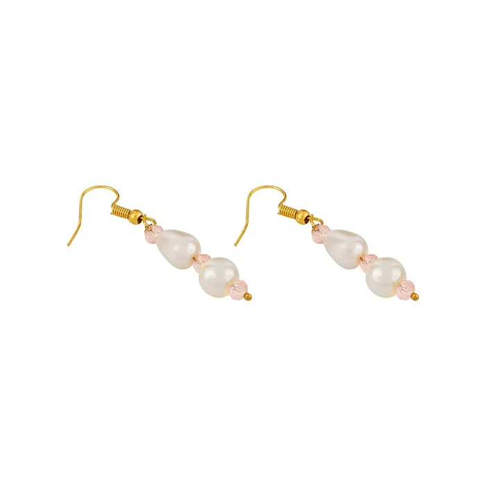 Teejh Necklaces Teejh Chakra White and Pink beaded Necklace Set