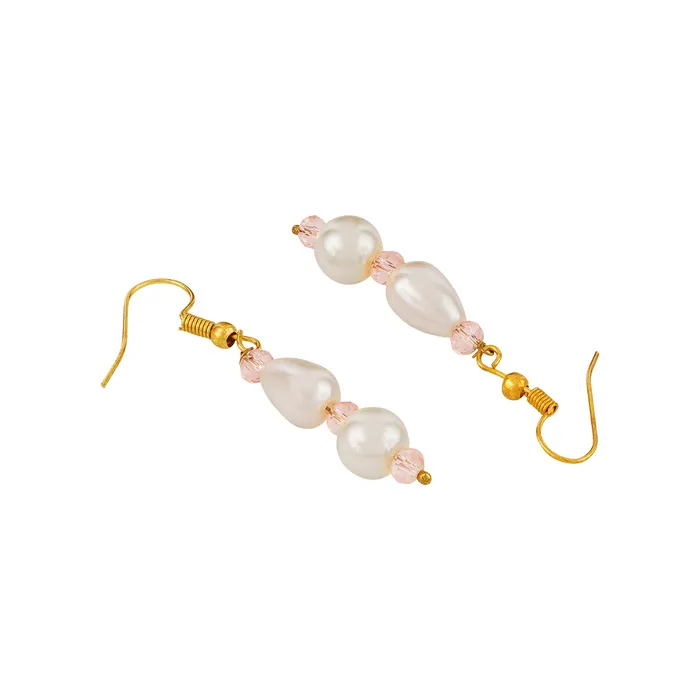 Teejh Necklaces Teejh Chakra White and Pink beaded Necklace Set