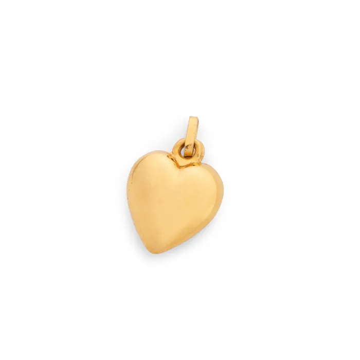 Vintage PreStyled Sets Italian Puffy Heart 18k Gold Charm