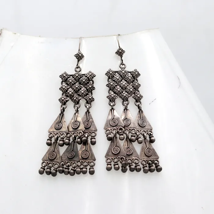 925 sterling silver ethnic choras design drop dangle earring banjara jewellery s1348 TRIBAL ORNAMENTS Earrings 925 sterling silver ethnic choras design drop dangle earring banjara jewellery s1348 TRIBAL ORNAMENTS Earrings
