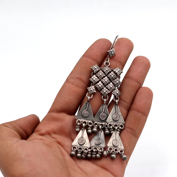 925 sterling silver ethnic choras design drop dangle earring banjara jewellery s1348 TRIBAL ORNAMENTS Earrings 925 sterling silver ethnic choras design drop dangle earring banjara jewellery s1348 TRIBAL ORNAMENTS Earrings