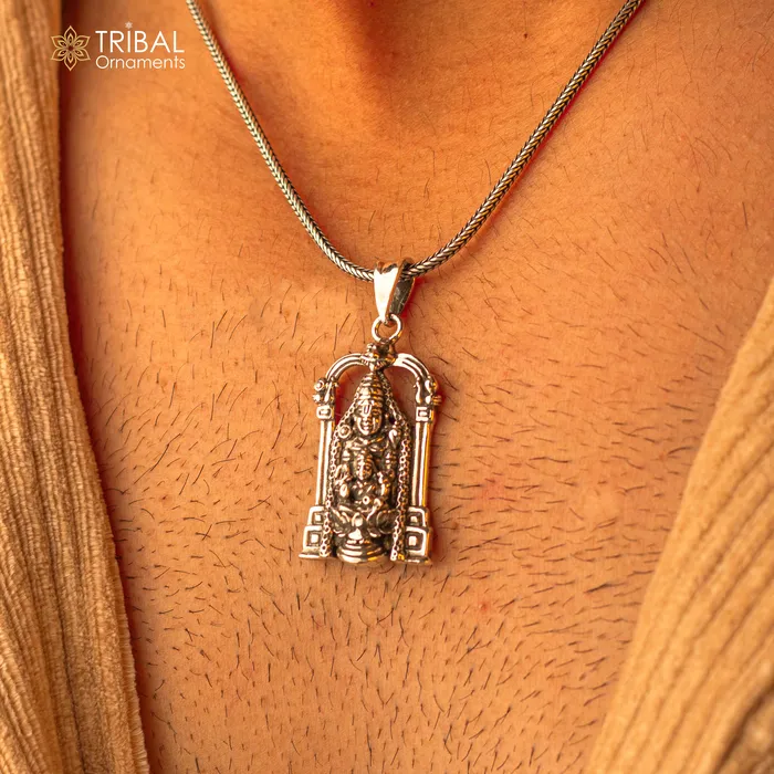 925 sterling silver vintage stylish Hindu idol tirupati balaji and Laxmi Pendant amazing design Krishna pendant gifting jewelry ssp1541 TRIBAL ORNAMENTS Necklaces 925 sterling silver vintage stylish Hindu idol tirupati balaji and Laxmi Pendant amazing design Krishna pendant gifting jewelry ssp1541 TRIBAL ORNAMENTS Necklaces