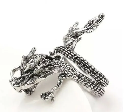 AR42 Silver Dragon Adjustable Ring POLLY Rings