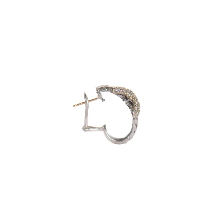 Earrings David Yurman PreOwned David Yurman Diamond Cable X Earrings