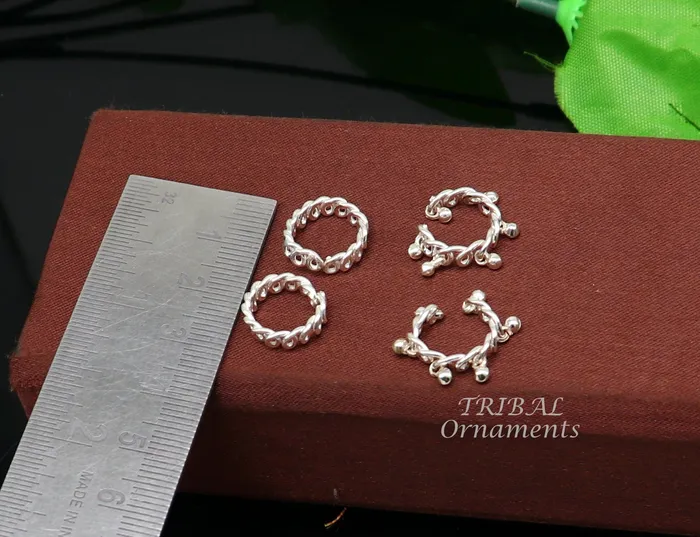 Earrings TRIBAL ORNAMENTS Baby Krishna Adjustable cuff kada and anklets pair small size Lord Krishna Laddu Gopala wrist and foot jewelry set best gifting nsk546