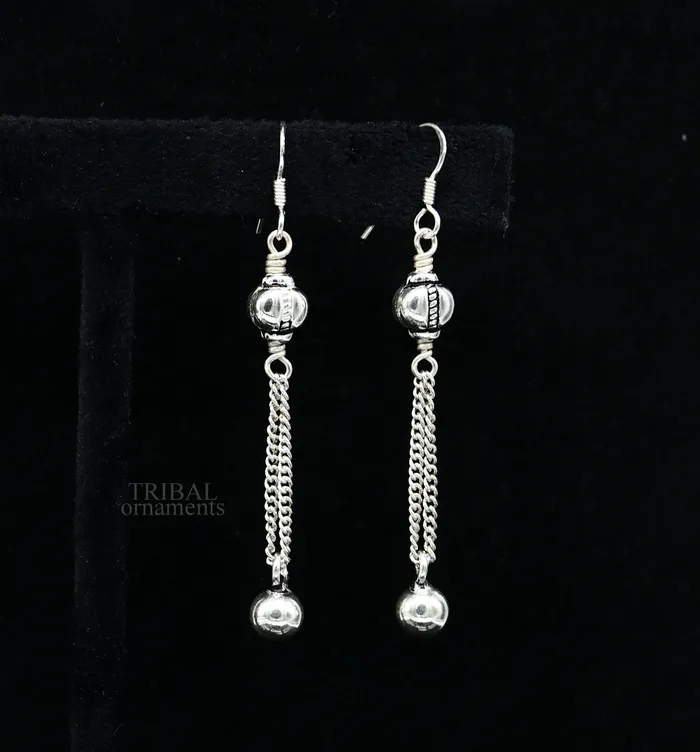 Exclusive 925 sterling silver handmade hook earrings with elegant fancy girls hoops earring brides jewelry from india ear1085 TRIBAL ORNAMENTS Earrings Exclusive 925 sterling silver handmade hook earrings with elegant fancy girls hoops earring brides jewelry from india ear1085 TRIBAL ORNAMENTS Earrings