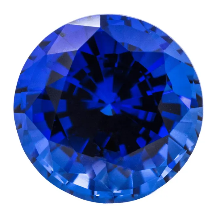 FAB LabGrown Round Blue Sapphire Stone Size Fire Brilliance Rings