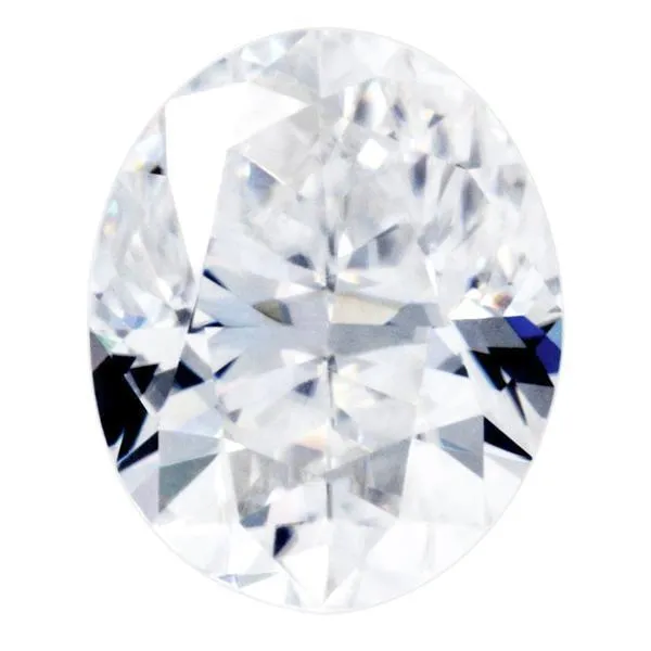 FIRE BRILLIANCE Rings First Crush Moissanite Crushed Ice Oval Cut