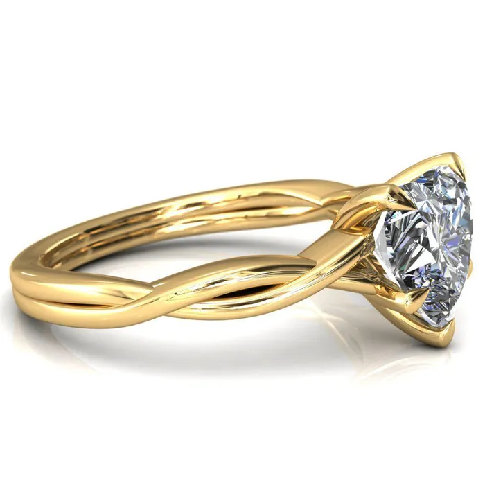 Fire Brilliance Rings Lucia Heart Moissanite 5 Claw Prong 12 Infinity Solitaire Ring Engagement Ring