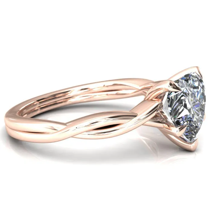 Fire Brilliance Rings Lucia Heart Moissanite 5 Claw Prong 12 Infinity Solitaire Ring Engagement Ring