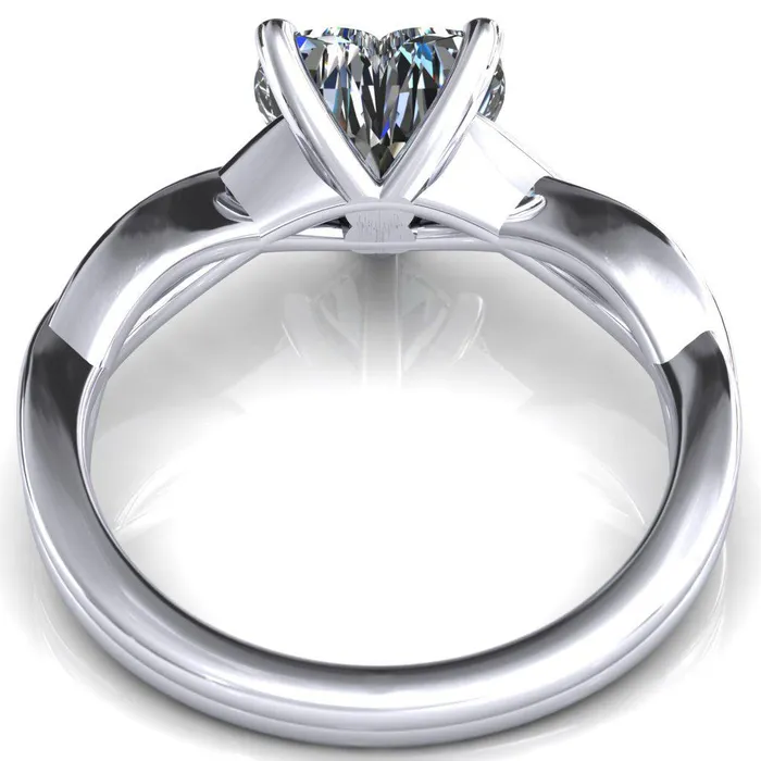 Fire Brilliance Rings Lucia Heart Moissanite 5 Claw Prong 12 Infinity Solitaire Ring Engagement Ring