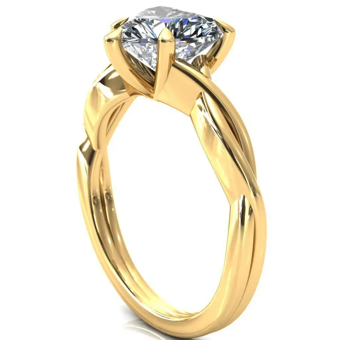 Fire Brilliance Rings Lucia Heart Moissanite 5 Claw Prong 12 Infinity Solitaire Ring Engagement Ring