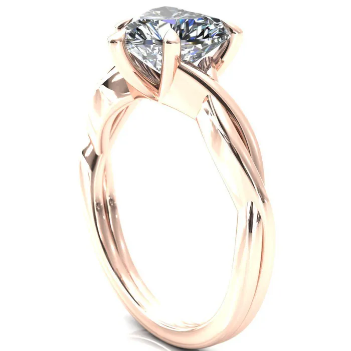 Fire Brilliance Rings Lucia Heart Moissanite 5 Claw Prong 12 Infinity Solitaire Ring Engagement Ring