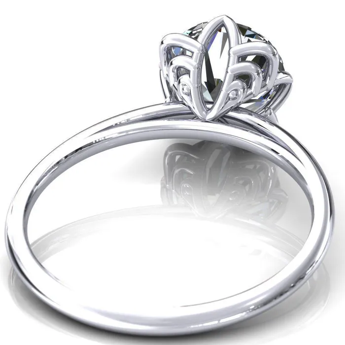 Fire Brilliance Rings Spring Shine Round Center Stone Engagement Ring