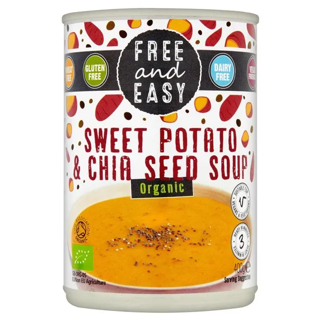 Free Easy Organic Sweet Potato and Chia Seed Soup 400g Ramsden International Rings Free Easy Organic Sweet Potato and Chia Seed Soup 400g Ramsden International Rings