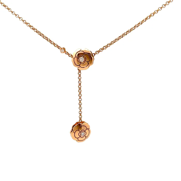 Necklaces Chanel PreOwned Chanel Extrait De Camelia Y Necklace