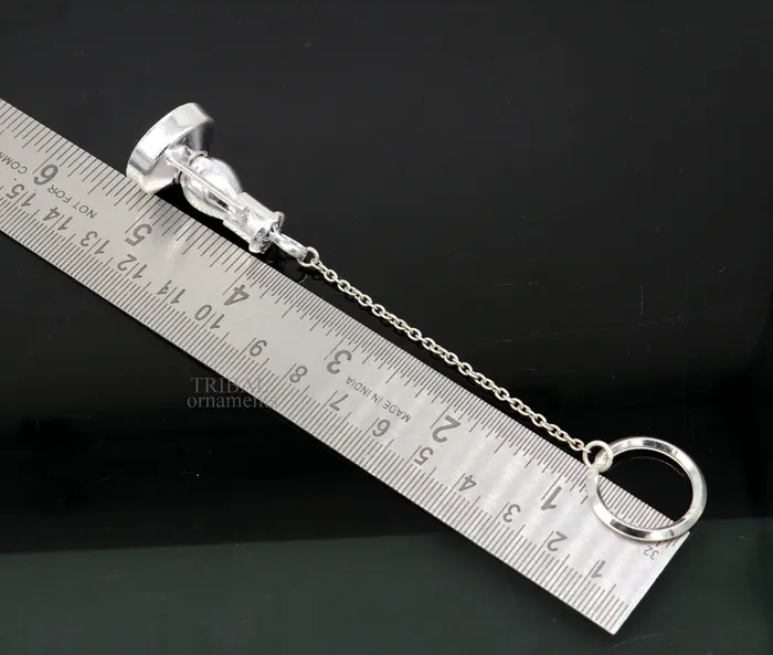 Necklaces TRIBAL ORNAMENTS 925 Sterling silver handmade vintage oil lamphariken design solid key chain royal gifting silver accessories unisex gift kch17