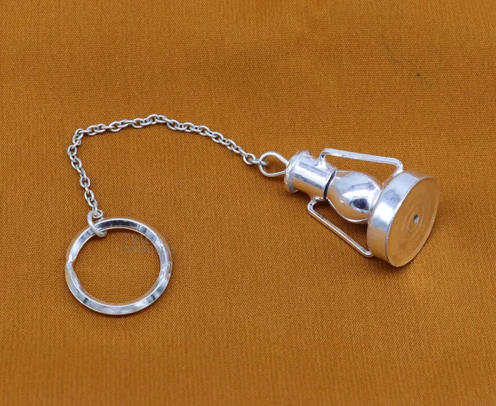 Necklaces TRIBAL ORNAMENTS 925 Sterling silver handmade vintage oil lamphariken design solid key chain royal gifting silver accessories unisex gift kch17