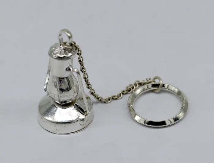 Necklaces TRIBAL ORNAMENTS 925 Sterling silver handmade vintage oil lamphariken design solid key chain royal gifting silver accessories unisex gift kch17