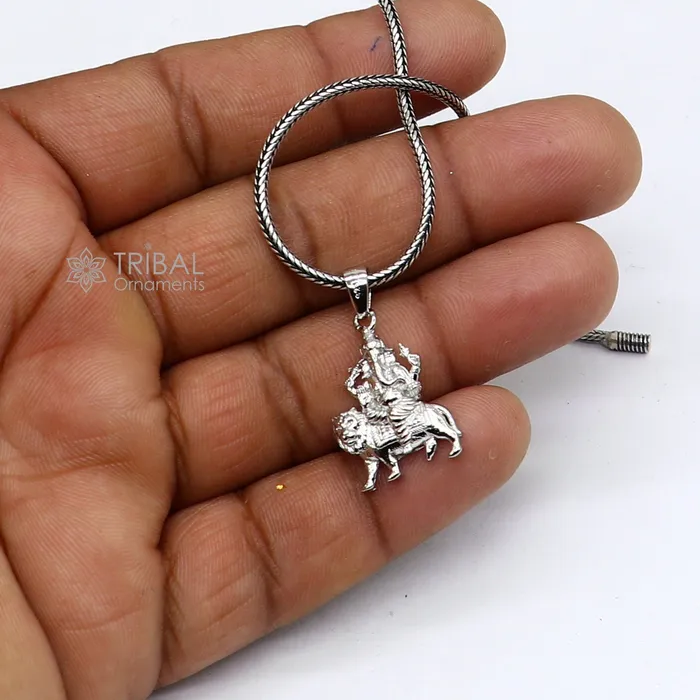Necklaces TRIBAL ORNAMENTS 925 sterling silver Lord Ganesha with lion design pendant necklace Lord Ganesha unique style handmade pendant for unisex gift Nsp823 Necklaces TRIBAL ORNAMENTS 925 sterling silver Lord Ganesha with lion design pendant necklace Lord Ganesha unique style handmade pendant for unisex gift Nsp823