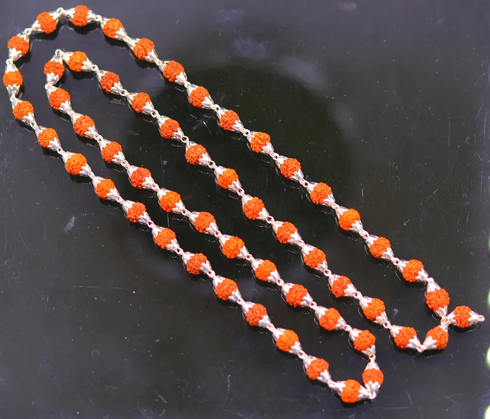 Necklaces TRIBAL ORNAMENTS Natural rudraksha beads or seeds Sterling silver handmade 541 Rudraksha beads chain necklace jappmala excellent gifting unisex jewelry ch60 Necklaces TRIBAL ORNAMENTS Natural rudraksha beads or seeds Sterling silver handmade 541 Rudraksha beads chain necklace jappmala excellent gifting unisex jewelry ch60