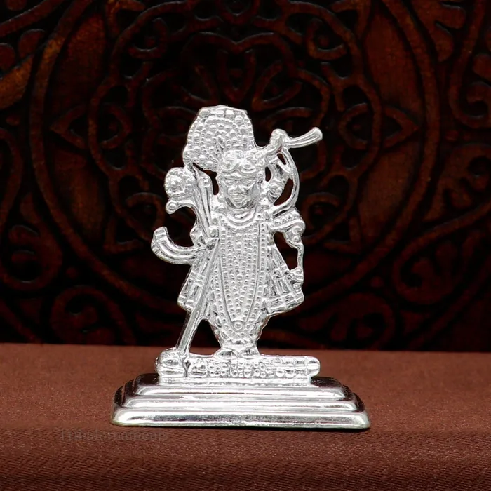 Necklaces TRIBAL ORNAMENTS Sterling silver handmade design Indian Idols Lord Krishna Shrinathji statue figurine puja articles decorative gift diwali puja art0050 Necklaces TRIBAL ORNAMENTS Sterling silver handmade design Indian Idols Lord Krishna Shrinathji statue figurine puja articles decorative gift diwali puja art0050