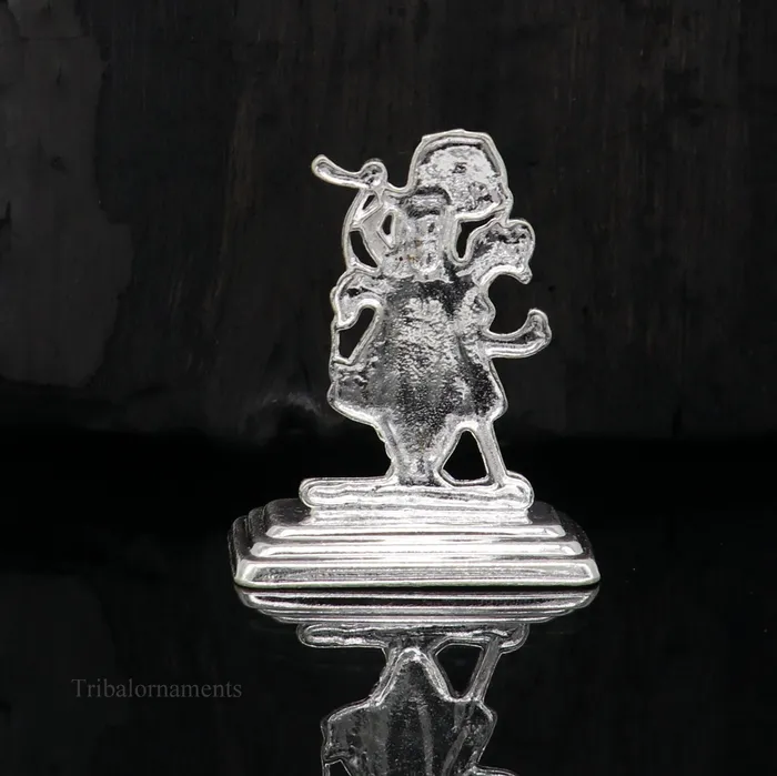 Necklaces TRIBAL ORNAMENTS Sterling silver handmade design Indian Idols Lord Krishna Shrinathji statue figurine puja articles decorative gift diwali puja art0050