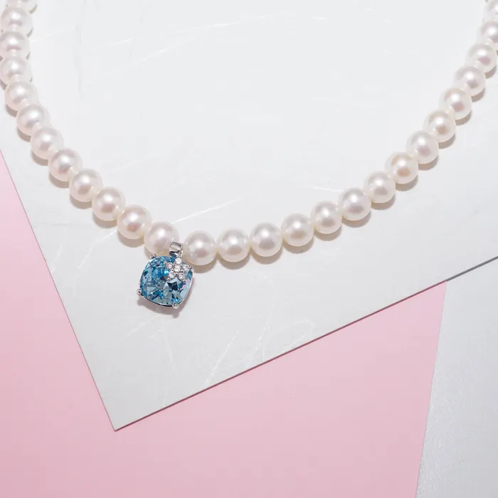 New Yorker Freshwater Pearl Necklace WN00158 Pearly Lustre Necklaces