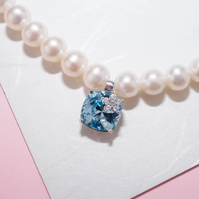 New Yorker Freshwater Pearl Necklace WN00158 Pearly Lustre Necklaces